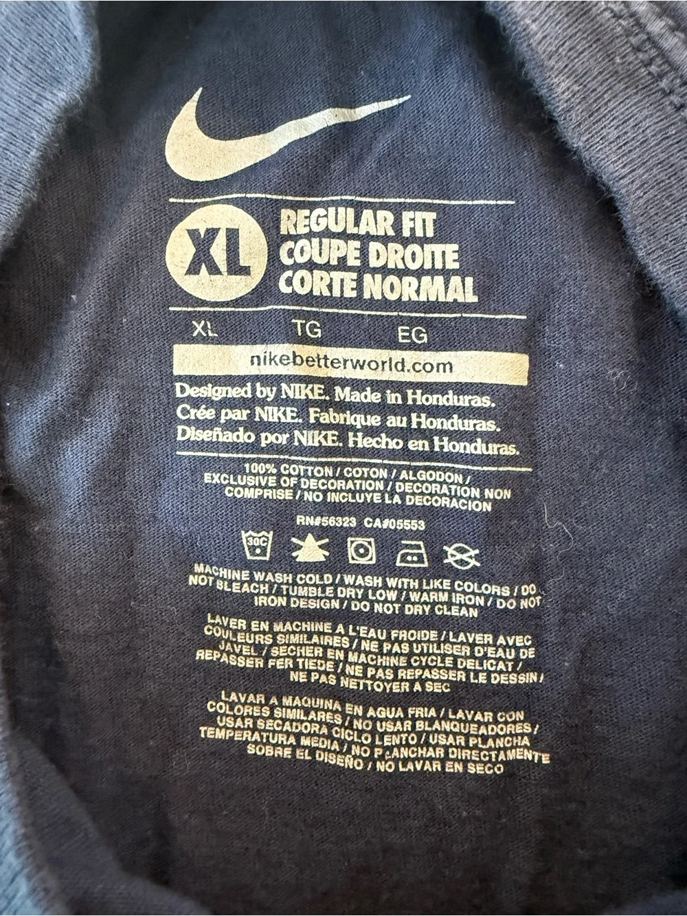 Vintage Nike Long Sleeve Crewneck with Red 'Just Do It' Logo on Navy
